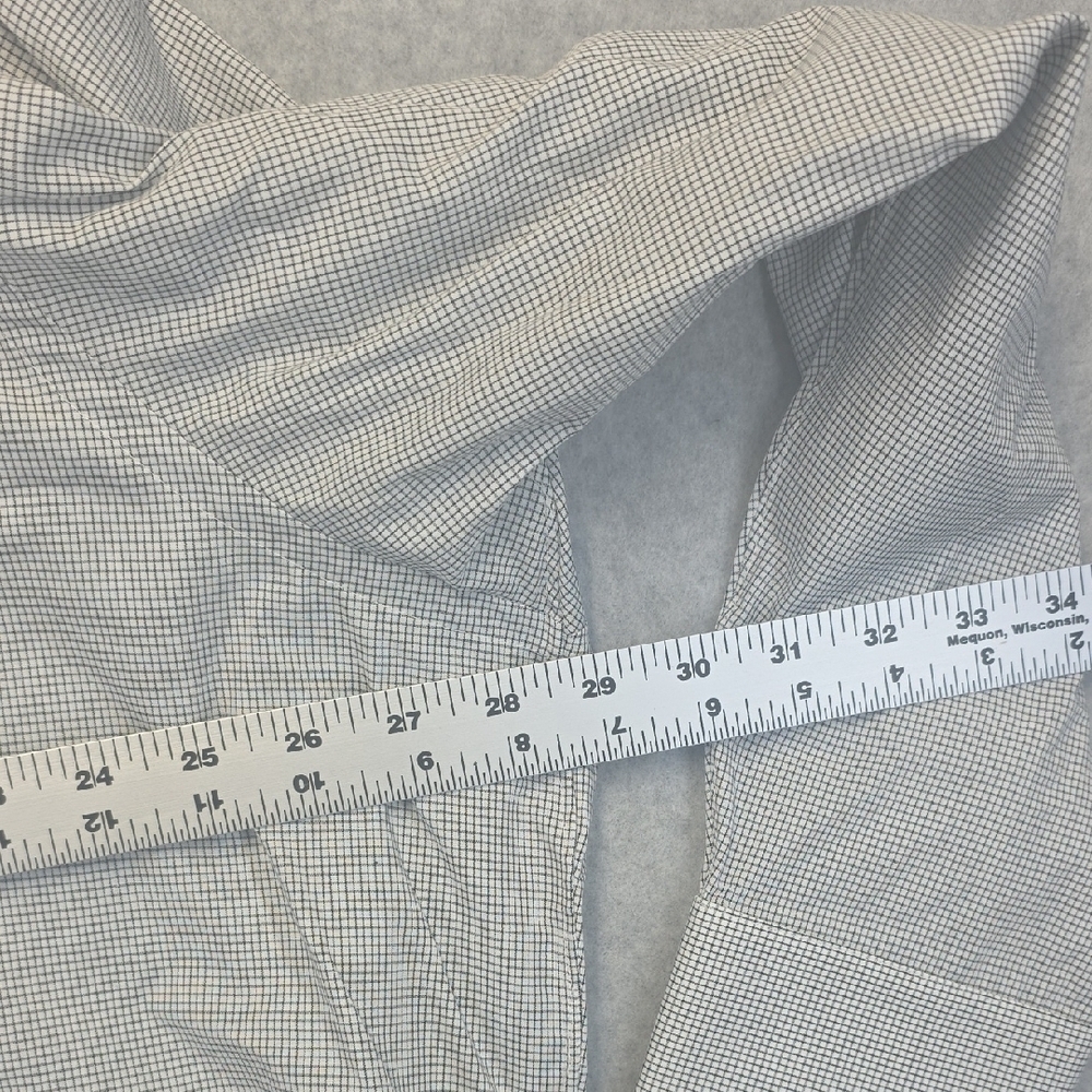 Benchmark Personal Clothiers Grey Gingham Button Down Shirt Men’s (See Measureme - Picture 5 of 7